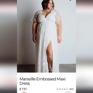 Baltic Born white formal maxi dress